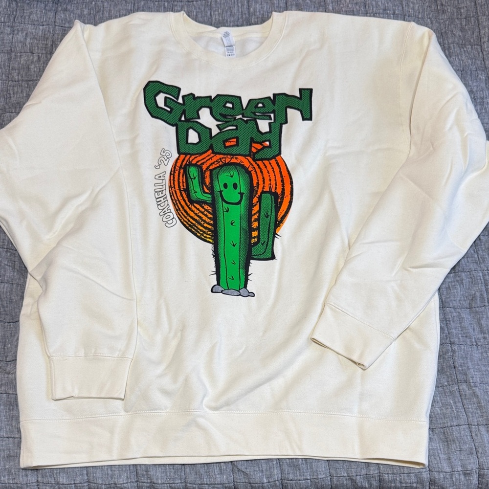 Green Day Coachella 2025 cactus Cream Sweater